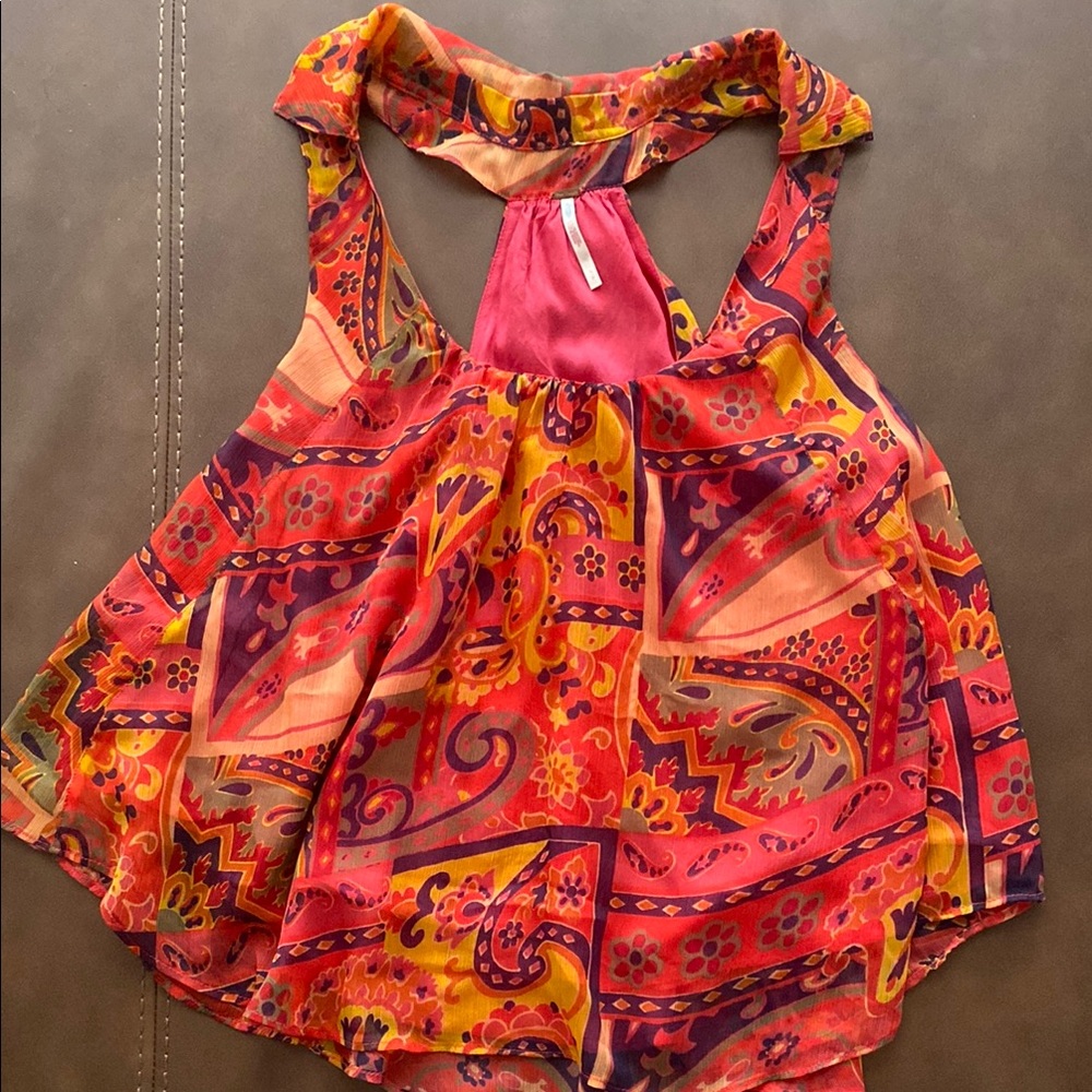 LIKE NEW: Free People Strawberry Print Sleeveless Top